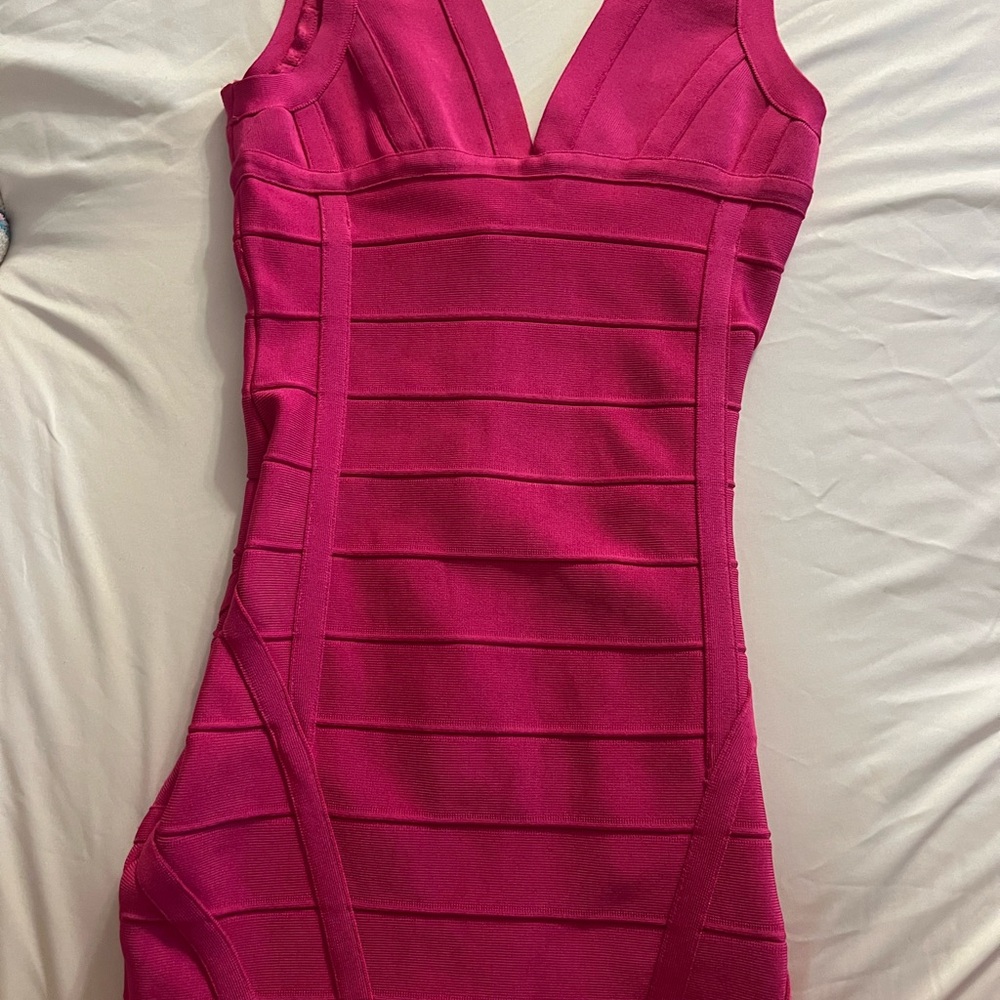 Hot Miami Styles Fuchsia Mini Dress